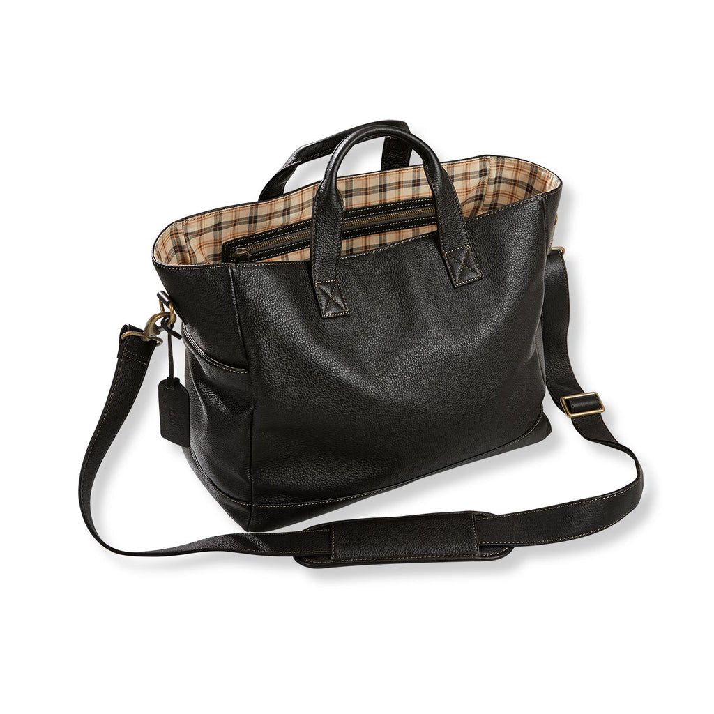 Levenger Bomber Jacket Flight Plan Leather Tote Bag