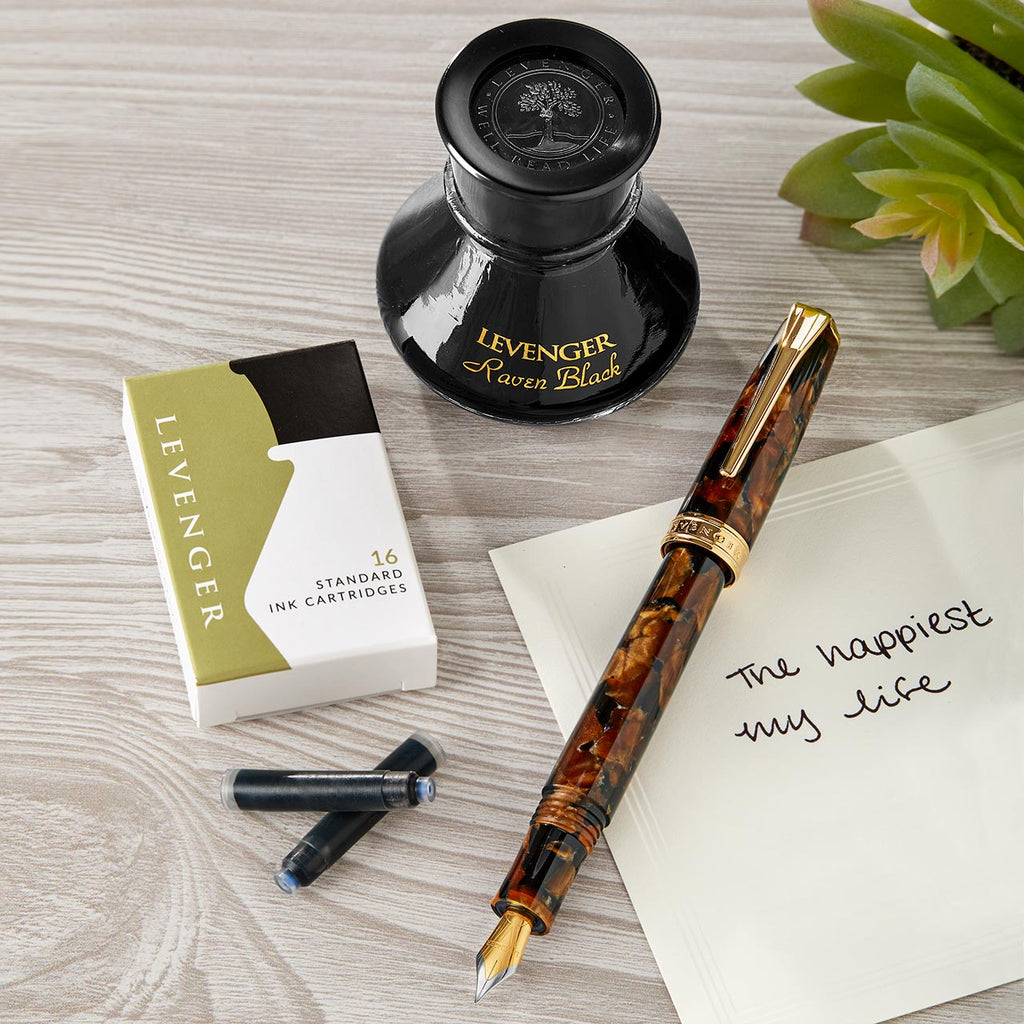 True Writer Golden Dark Tortoise Fountain Pen Kit