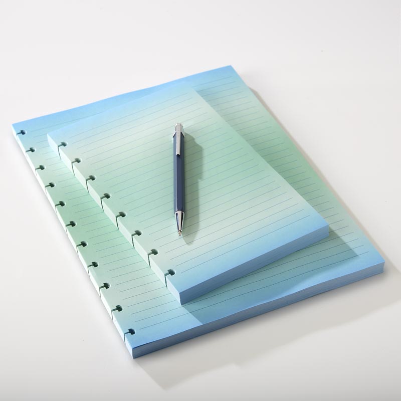 Circa Blue Ombre Gradient FullPage Ruled Discbound Refill (100 sheets