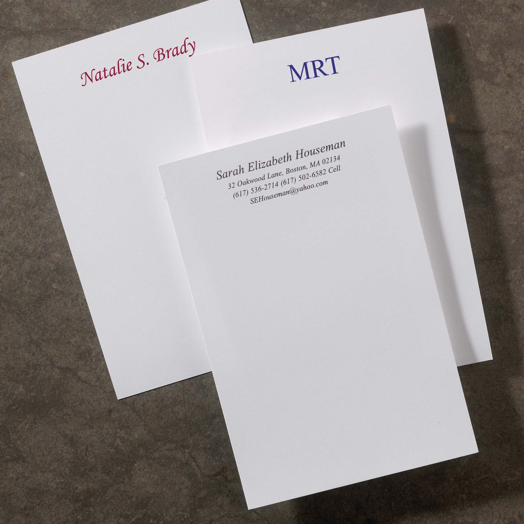 250 Personalized 4 x 6 Cards, Vertical Plain