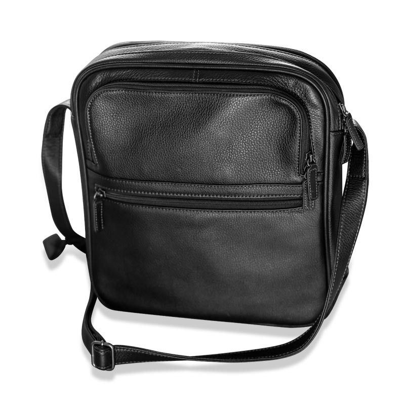 Personalized Top Grain Italian Leather Messenger Bag Camera 