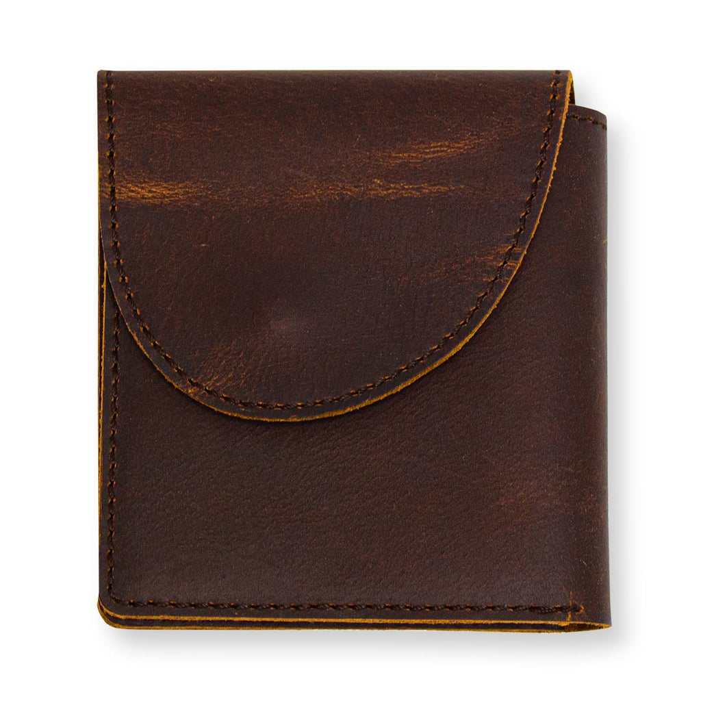 Front Pocket L-Fold Snap Leather Wallet