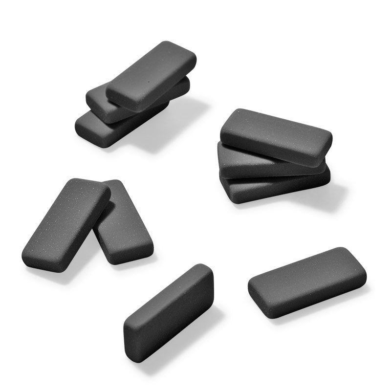 10 Large White Vinyl Erasers - June Gold