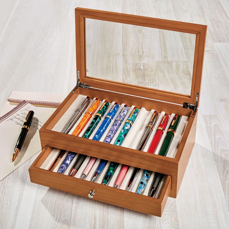 The Best-Selling Luxury Multi-Colored Wooden Pencil Case Holds Two Pens for  Office Use - China Pen Box, Pencil Box