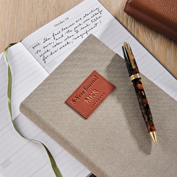 A serene bedside scene: an open novel propped comfortably, a warm‑glow book light, and a slim notebook with pen ready for a quick thought before sleep.