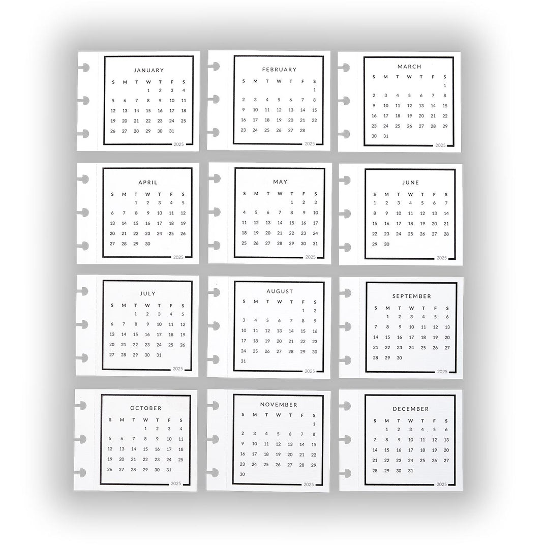 2025 Circa Mini Calendar Inserts Mini 2025 Calendar