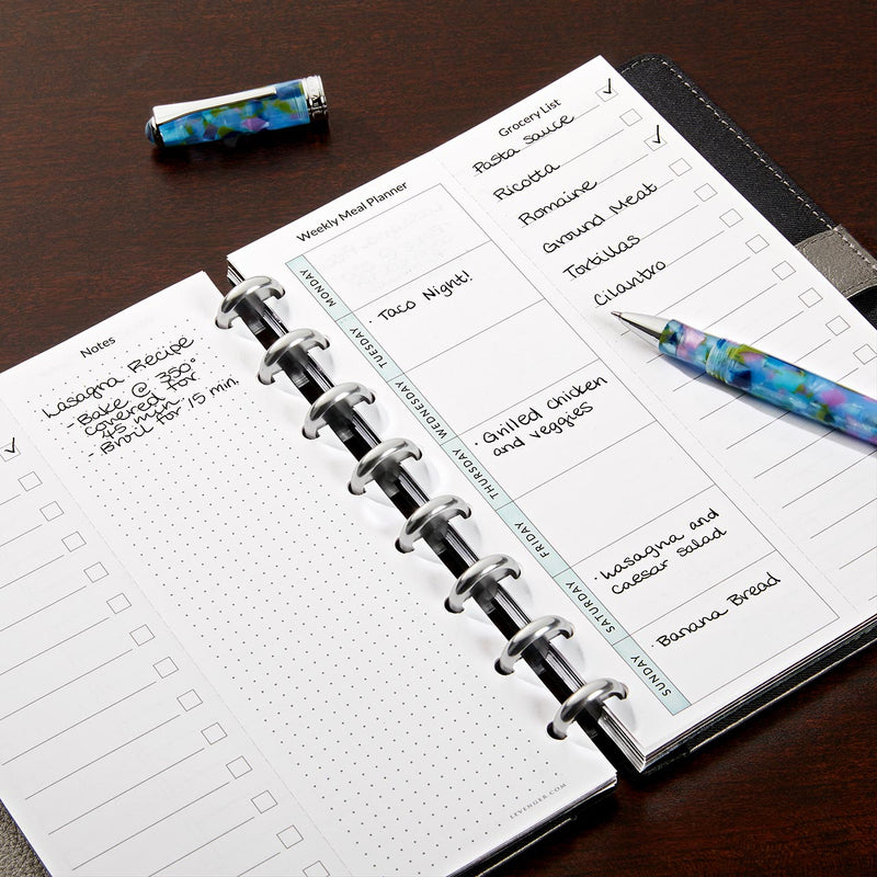 Levenger Circa Weekly Meal Planner Refill Circa Refill Sheets