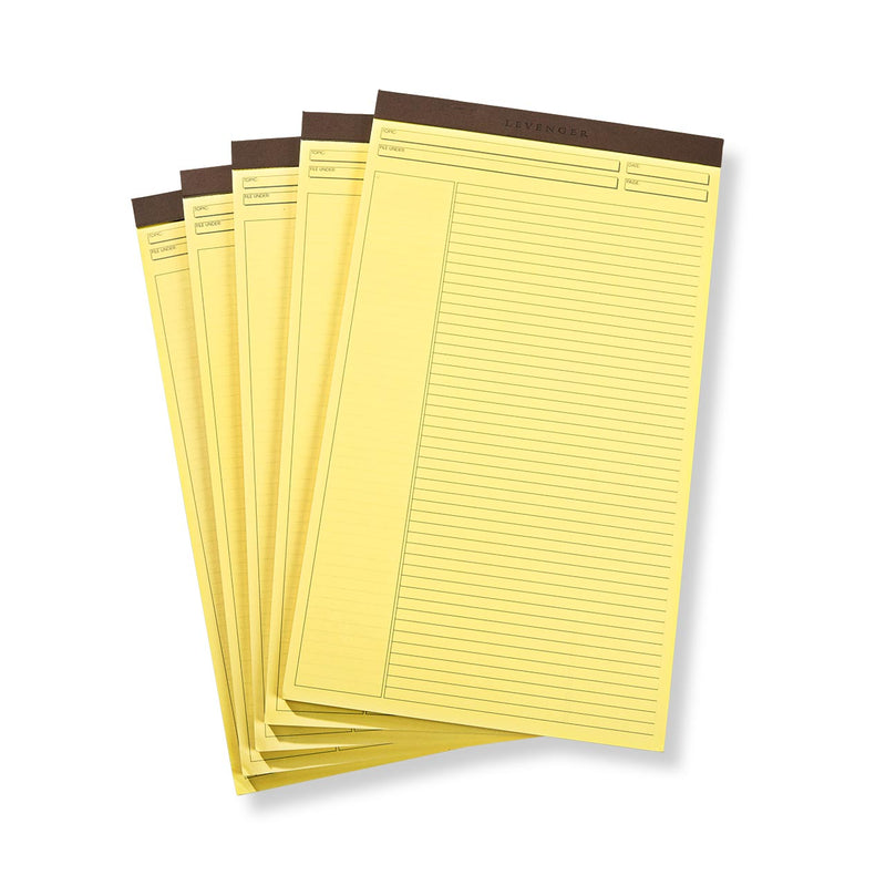 Freeleaf Yellow Annotation Ruled Pads (set of 5)