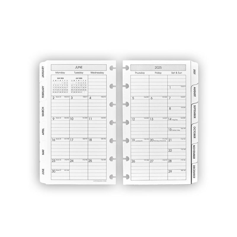 2025 Circa smartPlanner Monthly Tabs & Pullout Calendar, Compact