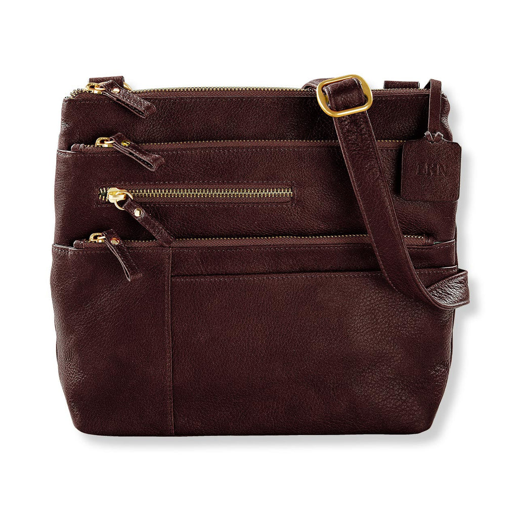 Lexi TripleZip Leather Crossbody Traveler