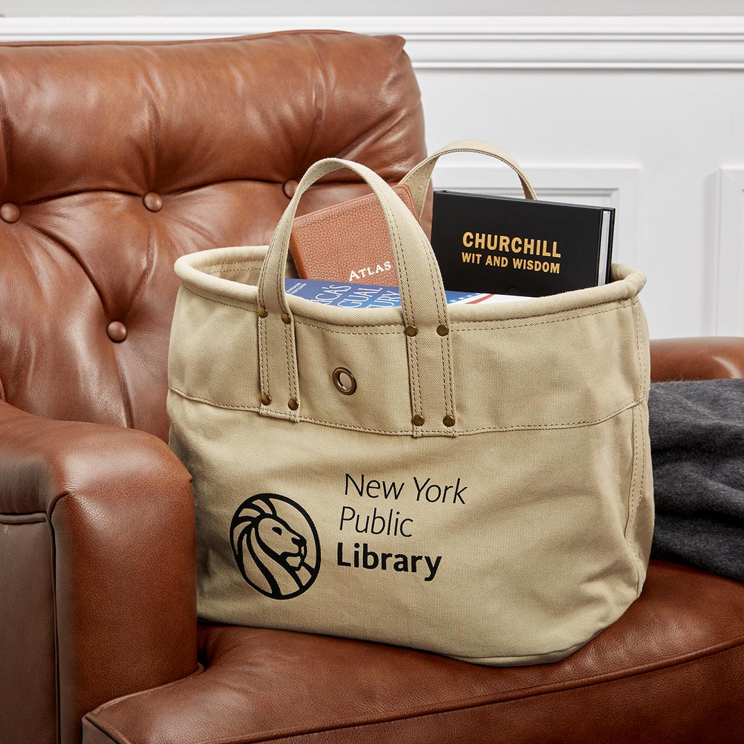 Levenger | New York Public Library Half Pint Delivery Tote Bag