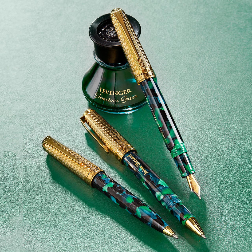 Levenger Wintergreen Herringbone Pen