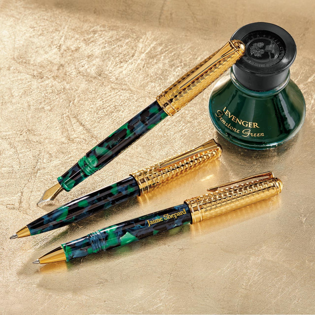 Levenger Wintergreen Herringbone Pen