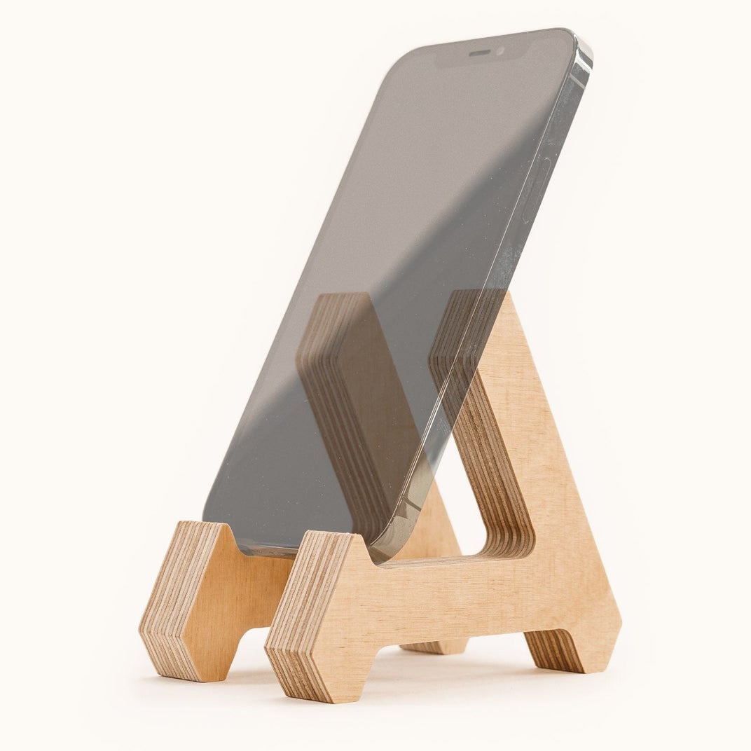 Work From Home Desks - Birch Phone Stand