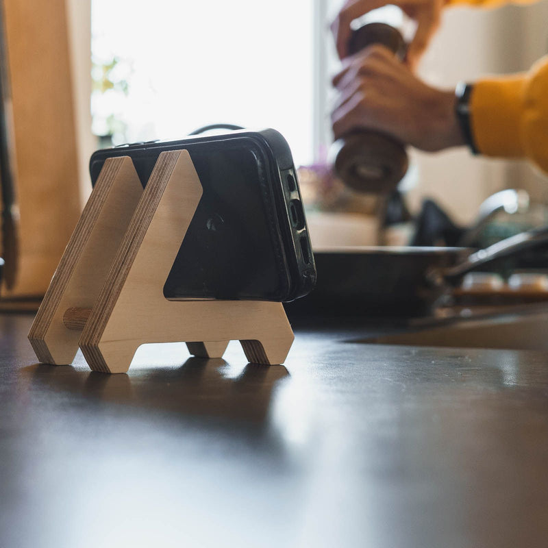 Work From Home Desks - Birch Phone Stand