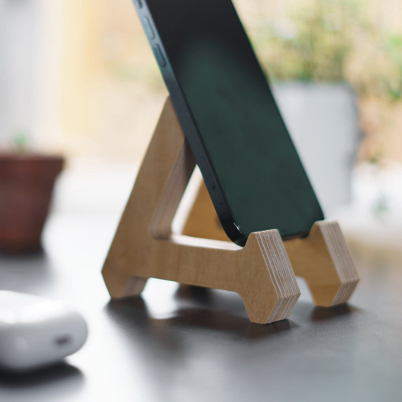 Work From Home Desks - Birch Phone Stand