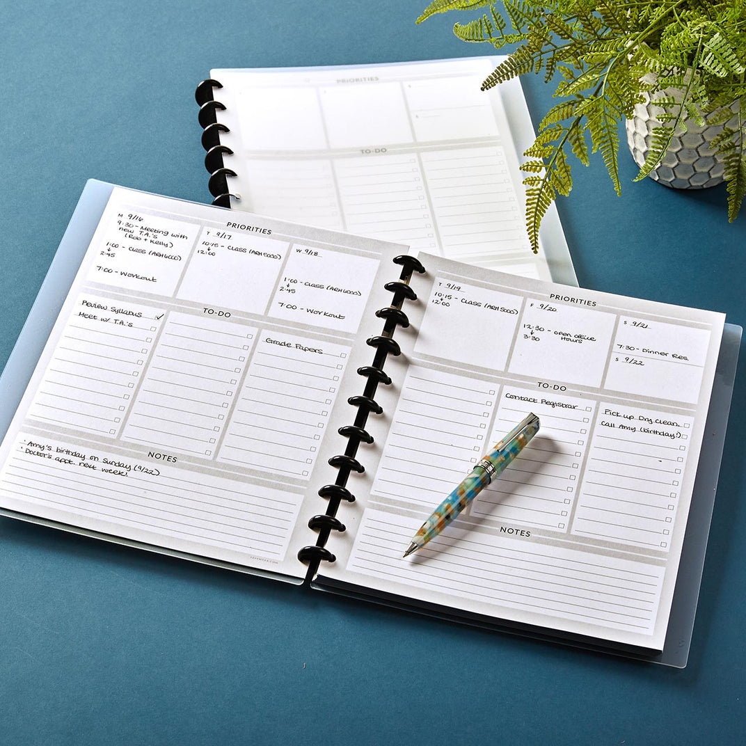 Personal Timetable Notebook Circa One Week at a Time Notebook