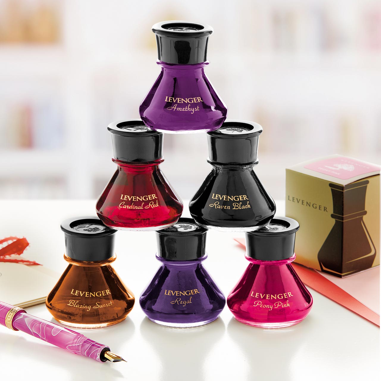 ライブラー.ink Levenger Fountain Pen Ink | Passionova Ink Six Pack
