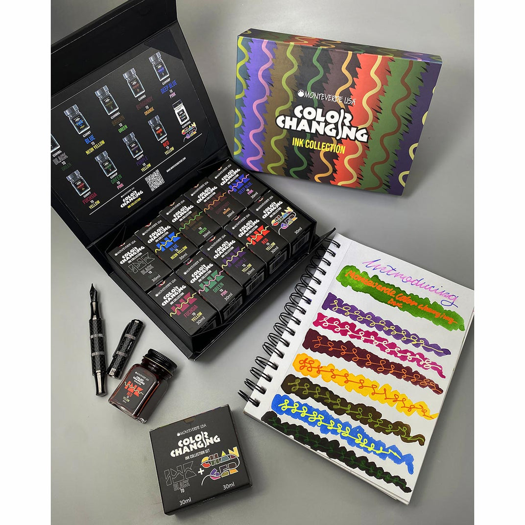 Levenger | Monteverde Color Changing Ink Gift Set | Fountain Pen Ink