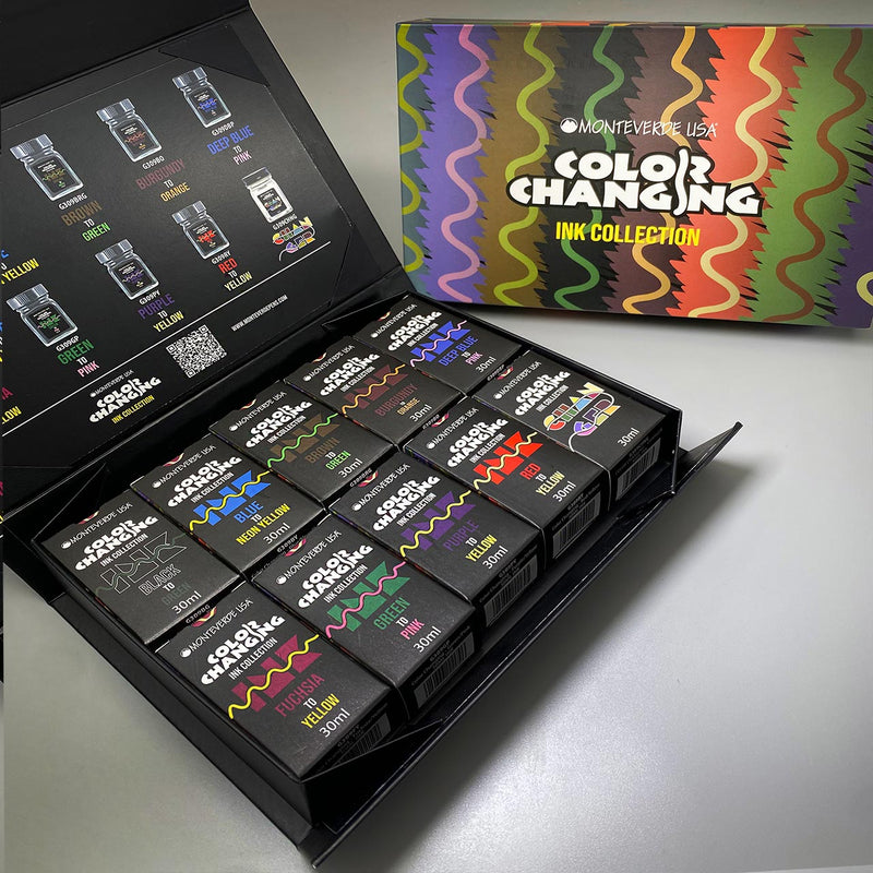 Levenger | Monteverde Color Changing Ink Gift Set | Fountain Pen Ink