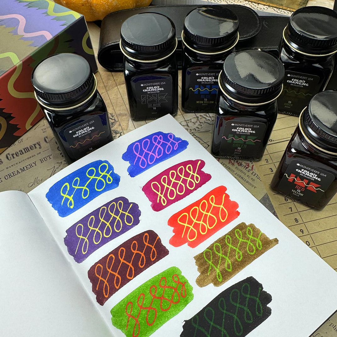 Levenger | Monteverde Color Changing Ink Gift Set | Fountain Pen Ink