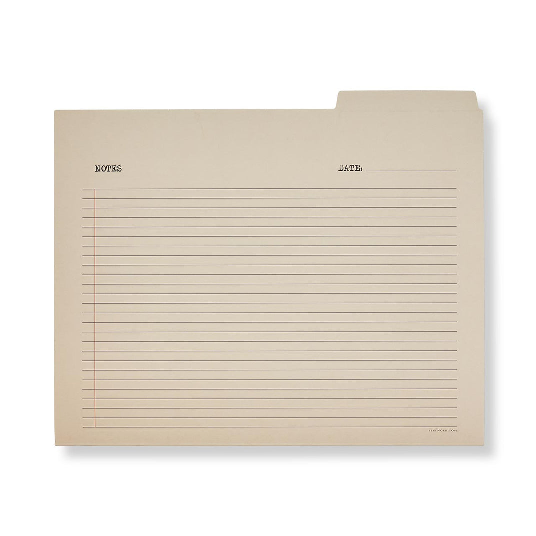 Vintage Library File Folders (set of 6)