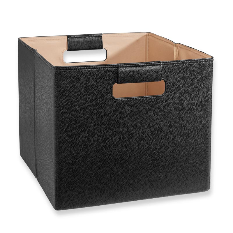 Levenger Lev-Tex Pebbled Large Foldable File Storage Box