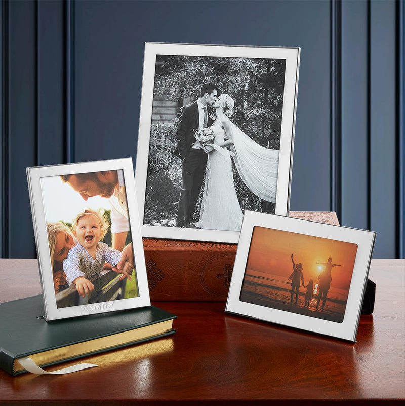 Levenger | Monticello Photo Frame | Polished Pewter Frame