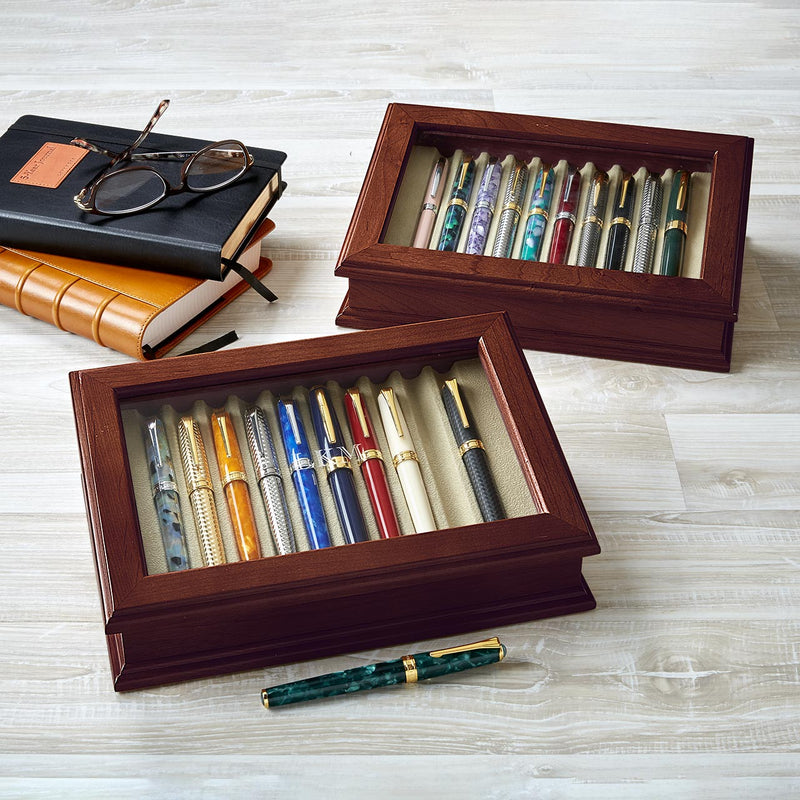 48 Pen Display Case with Lid: Thinner Pens