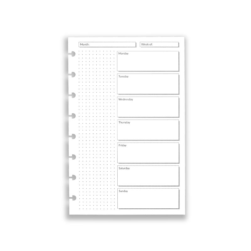 Circa Start-Anytime Weekly Scheduler Discbound Refill (100 sheets)