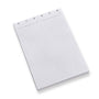 White stenographer pad refill sheet with blue ruled lines and top edge holes