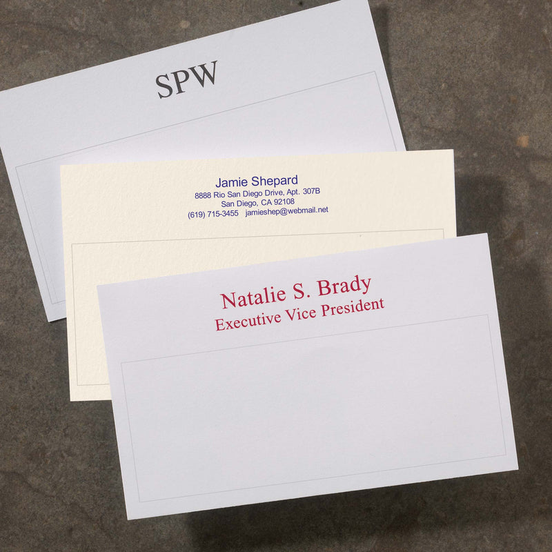 250 Personalized 3 x 5 Cards, Horizontal Window