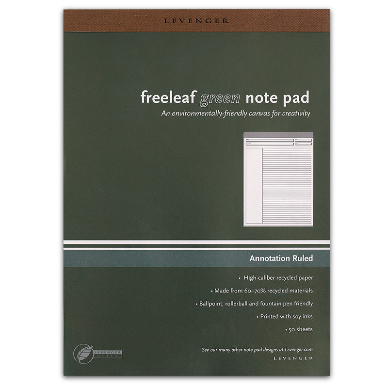 Annotation Ruled Notepads Freeleaf Recycled Annotation Ruled Pads | Ships Free