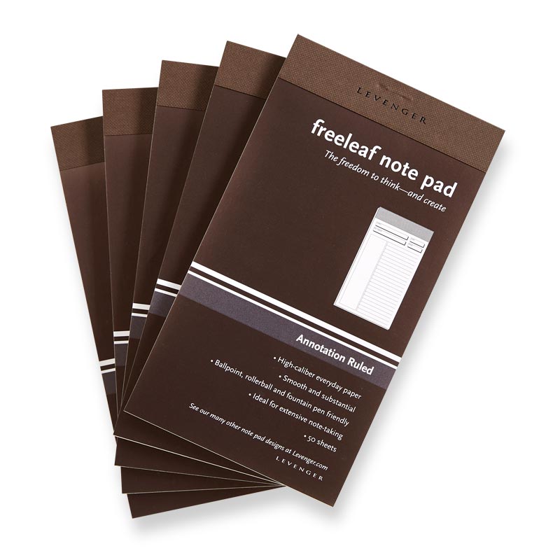 Annotation Ruled Notepads Freeleaf Annotation Ruled Pads (set of 5) | Loose Leaf Paper