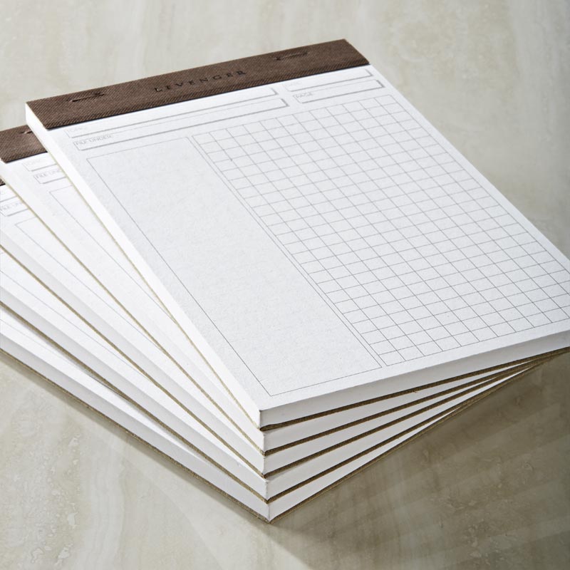 Freeleaf White Annotation Grid Pads (set of 5) | Loose Leaf Paper