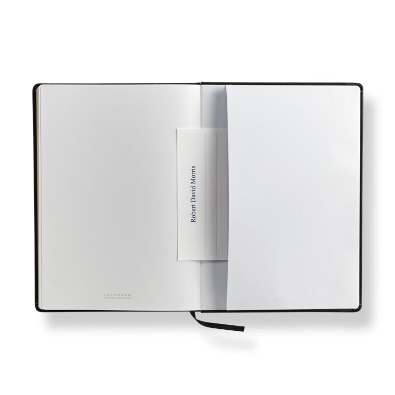 The Luxe Leather Notebook, available only at Levenger
