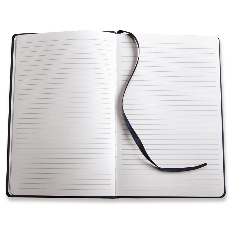 The Luxe Leather Notebook, available only at Levenger