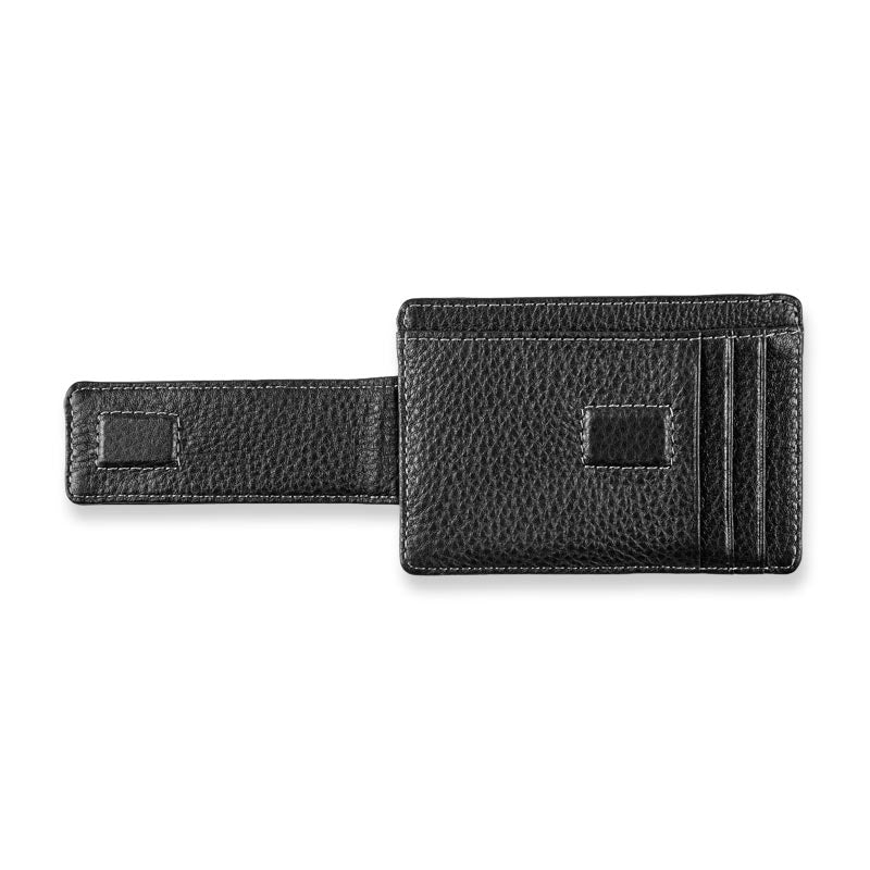 Bomber Jacket RFID Money Clip Card Wallet | Black | By Levenger Bomber Jacket RFID Money Clip Card Wallet | Black | By Levenger