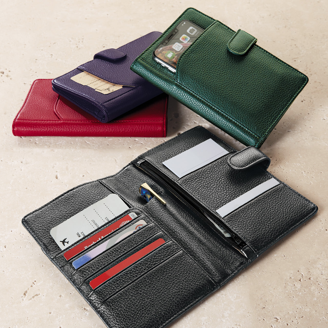 Getaway Phone Ticket Wallet | Levenger Wallets | Travel Wallet