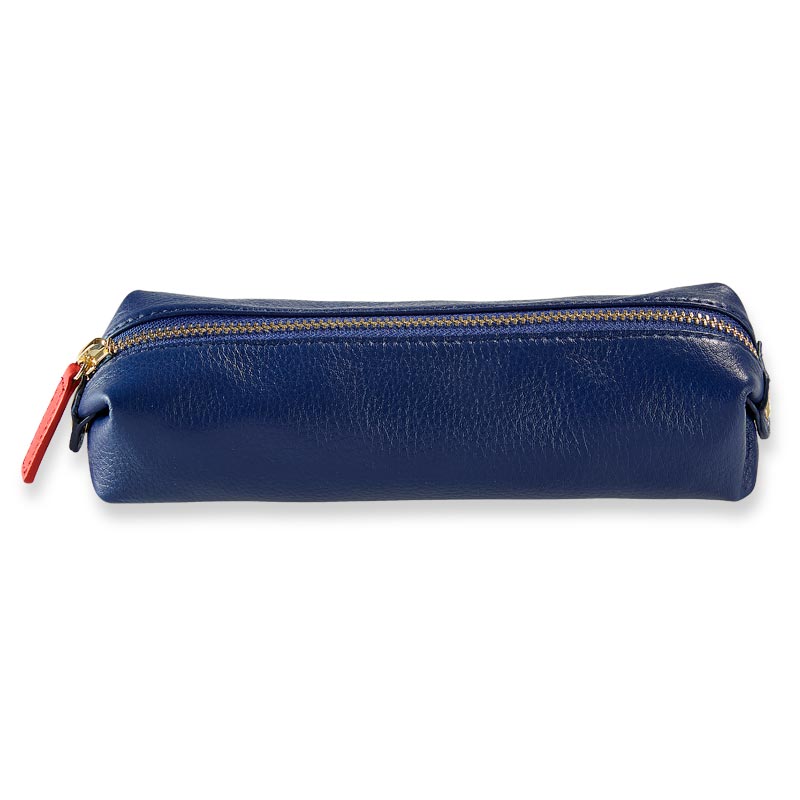Small Natural Canvas Pouch with Colored Zipper