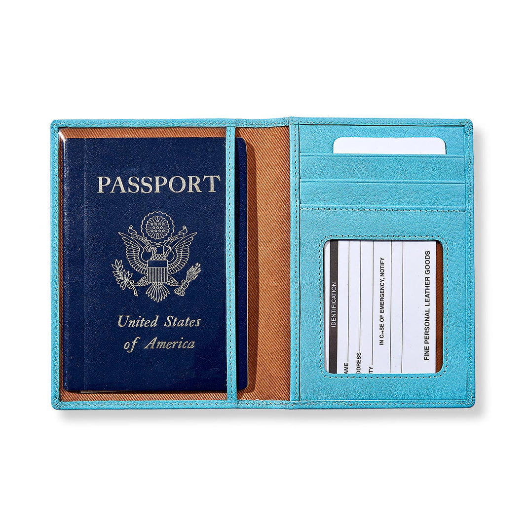 Luxury Passport Wallet - Best Travel Gift for Friend - Full Grain Leather