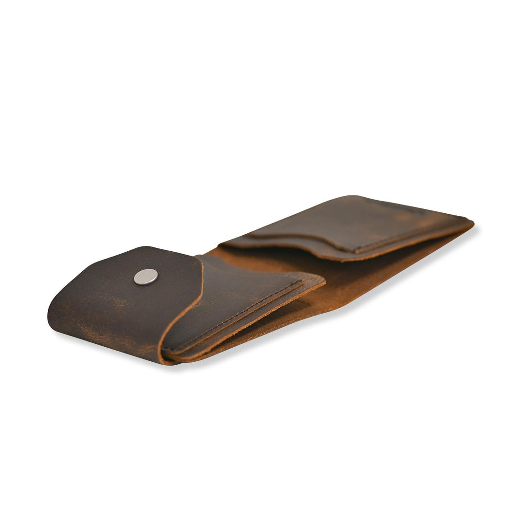 Levenger Leather Snap Card Case Wallet | Men's Leather Wallet