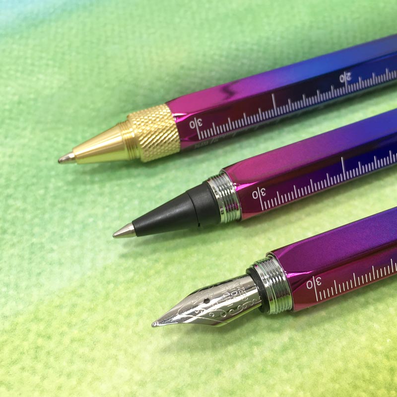 Agenda mechanical pencil and 2 colors ballpoint multi pen