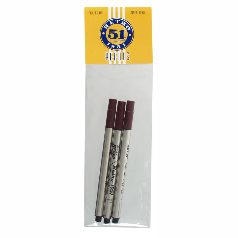 Retro 51 Tornado Capless Rollerball Refill (set of 3)